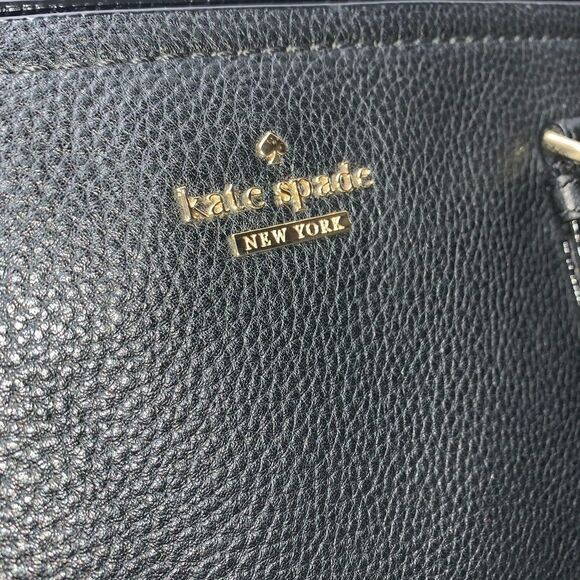 Kate Spade New York Leather Tote Bag Black Large - Picture 11 of 12